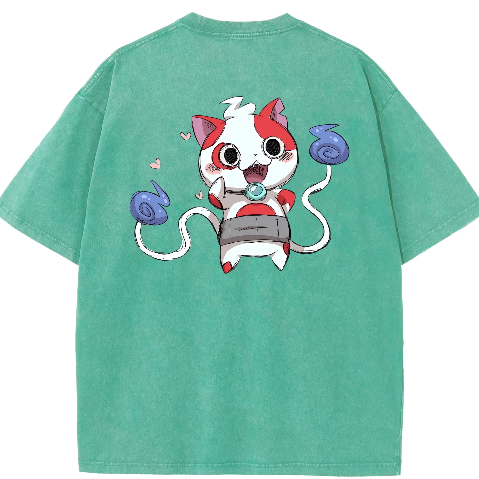 （画像用） 妖怪ウォッチ Yo-kai Watch 綿100% ヴィンテージ風 半袖Tシャツ（背面プリント）